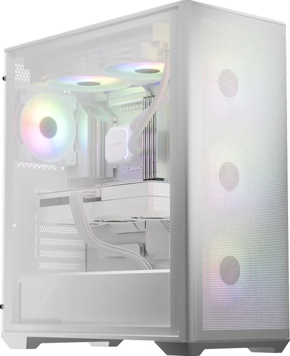 LC-Power Gaming 811W Meshwork_XL Light, weiß, Glasfenster