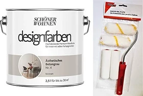 Schöner Wohnen Designfarben innen ästhetisches betongrau matt, 2.5l