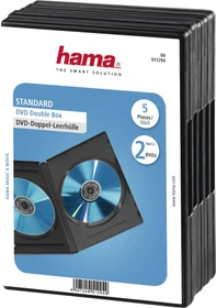 Hama DVD-Hülle für 2 Discs, schwarz, 5 Stück