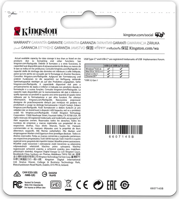 Kingston DataTraveler microDuo 3C G3 64GB, USB-A + USB-C, USB 3.2 Gen 1×1
