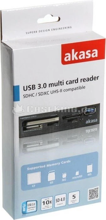 Akasa Internal Multi-Slot-Cardreader, USB 3.0 19-Pin Stecksockel [Stecker]