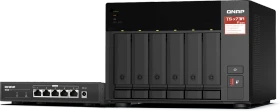 QNAP QuTS hero Turbo Station TS-673A-8G + QSW-1100 Desktop 2.5G Switch - Bundle (TS-673A-SW5T)
