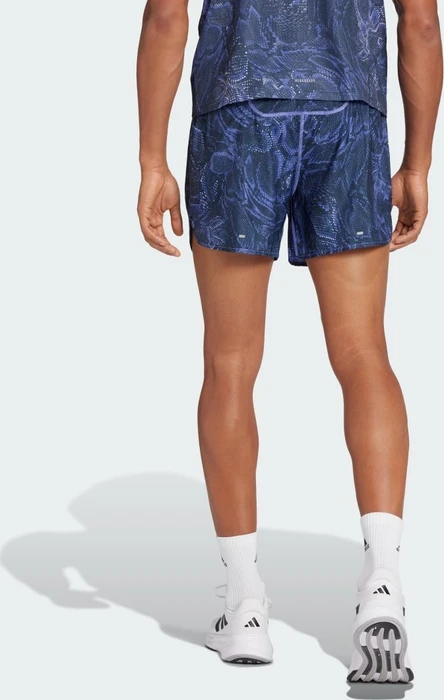 adidas Own the Run Excite Allover Print Aeroready Shorts Laufhose kurz semi cobalt blue (Herren)