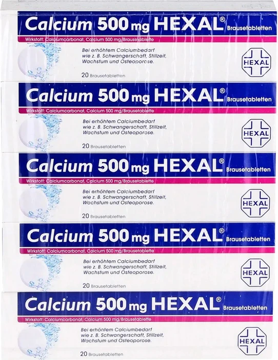 Hexal Calcium 500mg Brausetabletten, 100 Stück