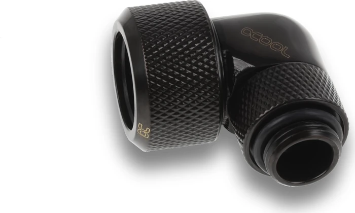 Alphacool Eiszapfen 90° G1/4" auf 16mm HardTube Anschraubtülle, deep black, 4er-Pack