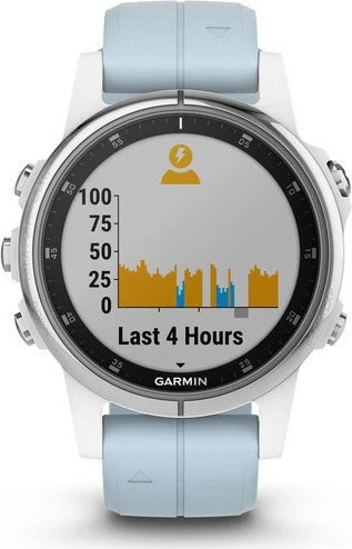 Garmin Fenix 5S Plus weiß/blau