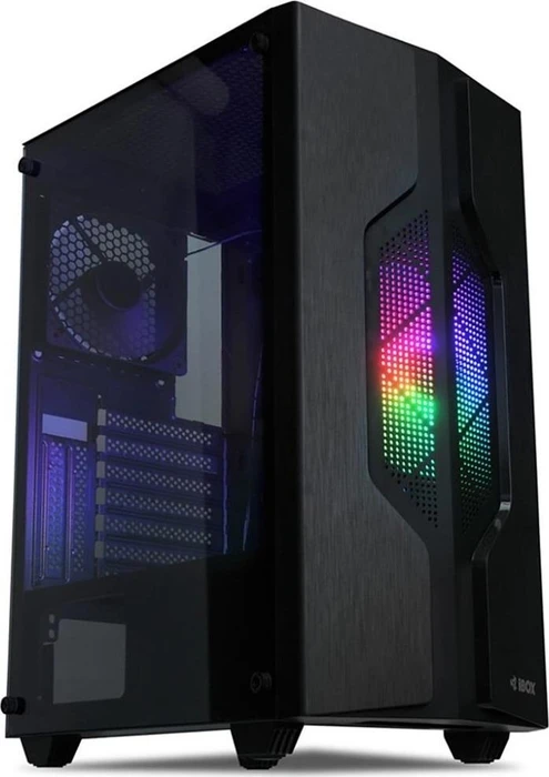 iBox Cetus 908, schwarz, Glasfenster