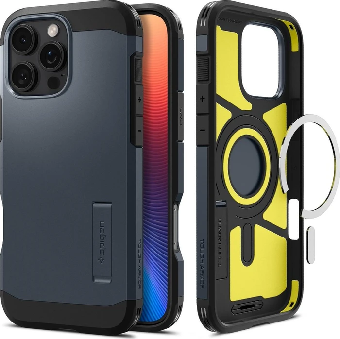 Spigen Tough Armor AI (MagFit) für Apple iPhone 16 Pro Max metal slate