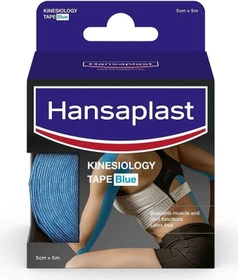 Hansaplast Kinesiologie Tape Rolle 5m x 5cm blau, 1 Stück