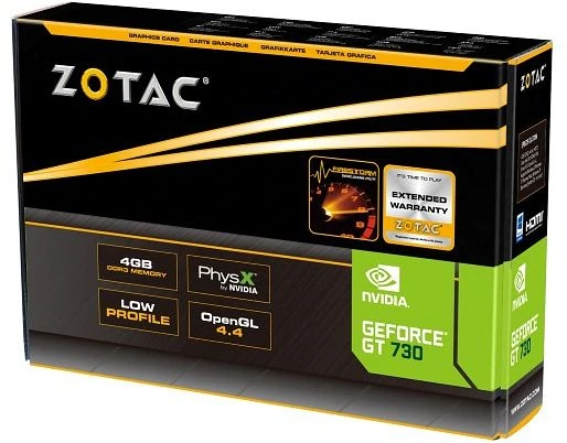 Zotac GeForce GT 730 passiv, 4GB DDR3, VGA, DVI, HDMI