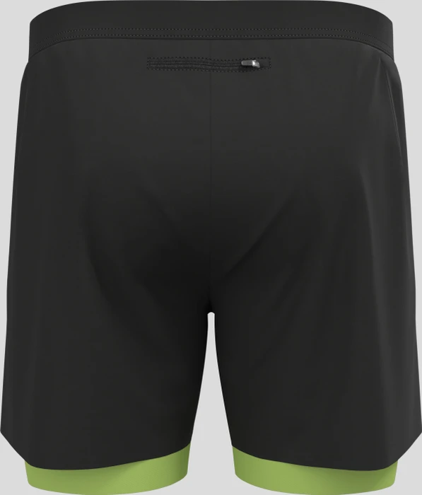 Odlo Zeroweight 5 Inch 2in1 Fahrradhose kurz black/sharp green (Herren)