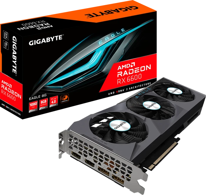 GIGABYTE Radeon RX 6600 Eagle 8G, 8GB GDDR6, 2x HDMI, 2x DP