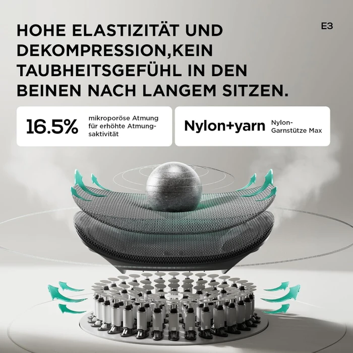 Hbada E3 Pro Ergonomischer Bürostuhl mit Fußstütze, schwarz