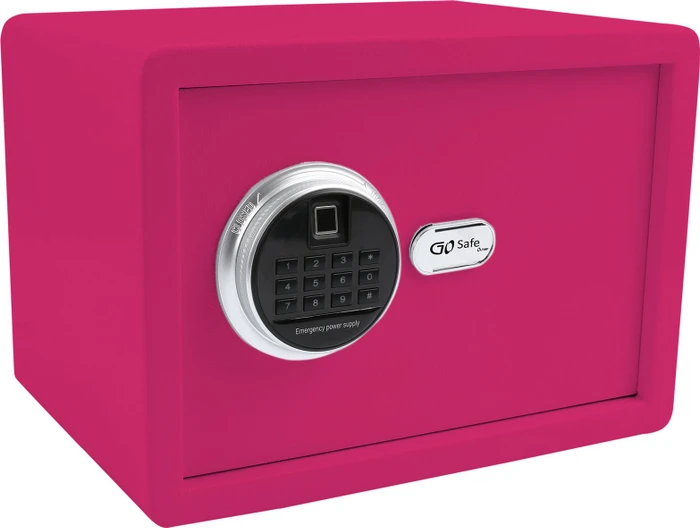 Olympia Olymp GOsafe 2.0/120FP Wandtresor, pink, Schlüsselschloss/elektronisches Zahlenschloss/Fingerprintreader