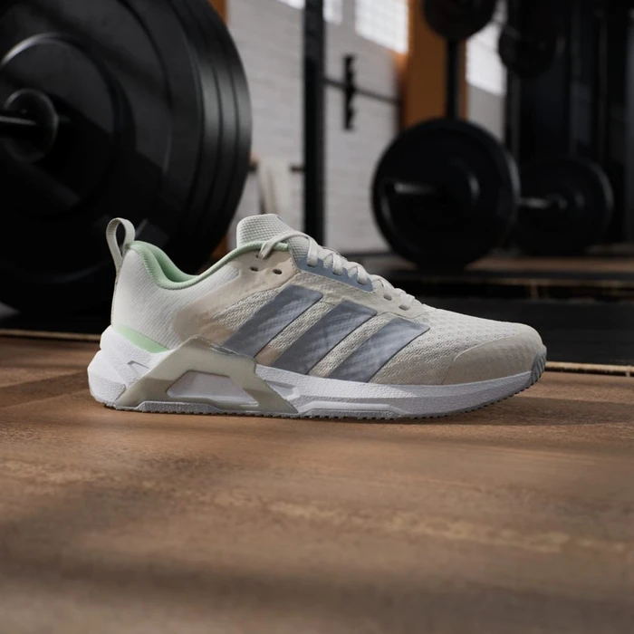 adidas Dropset Control chalk white/halo silver/lime burst (Damen)