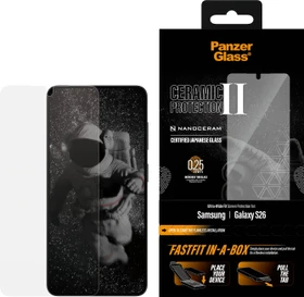 PanzerGlass Ceramic Screen Protector Ultra-Wide Fit w. Fastfit In-A-Box für Samsung Galaxy S26
