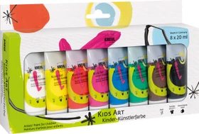 Kreul Kids Art Bastelfarbe, 8 Farben, 20ml, 8er-Set