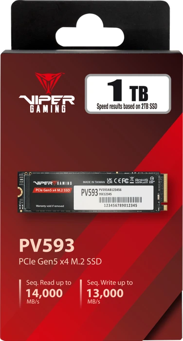 Patriot Viper PV593 Gen5 1TB, M.2 2280 / M-Key / PCIe 5.0 x4