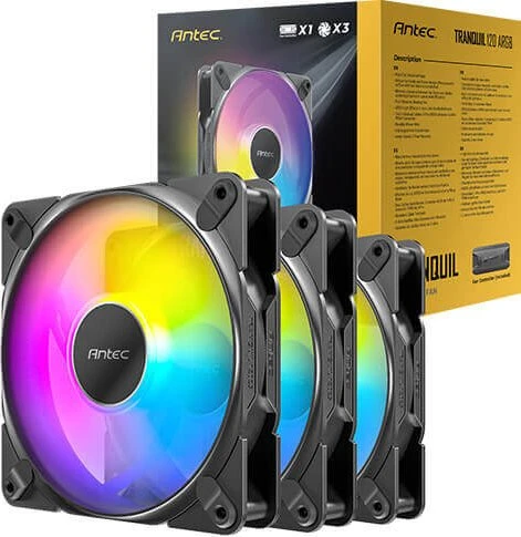 Antec Tranquil 120 ARGB, schwarz, LED-Steuerung, 120mm, 3er-Pack