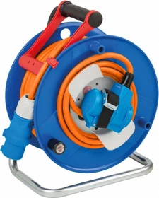 Brennenstuhl Garant G CEE 3 Camping/Maritimkabeltrommel, CEE 230V/16A auf 1x Schuko + 1x CEE 230V/16A, 23m, IP44, H07RN-F 3G2,5