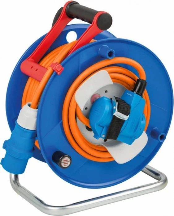 Brennenstuhl Garant G CEE 3 Camping/Maritimkabeltrommel, CEE 230V/16A auf 1x Schuko + 1x CEE 230V/16A, 23m, IP44, H07RN-F 3G2,5