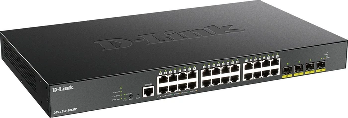D-Link DGS-1250 Rackmount Gigabit Smart Switch, 24x RJ-45, 4x SFP+, 370W PoE+