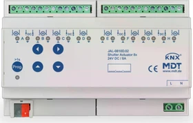 MDT Jalousieaktor JAL 8-fach, 8TE REG, 10A, 230V/600W, Schaltaktor (JAL-0810.02)