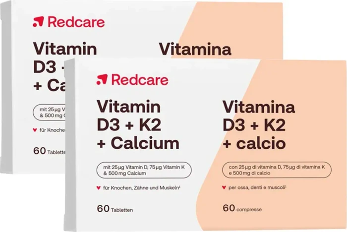 Redcare Vitamin D3 + K2 + Calcium Tabletten