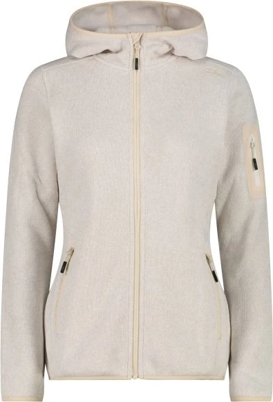 CMP Knit Tech Fleece Hoody Jacke vaniglia/bianco (Damen)