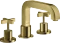 Hansgrohe Axor Citterio 3-Loch Wannenrandarmatur mit Kreuzgriffen polished brass Vorschaubild