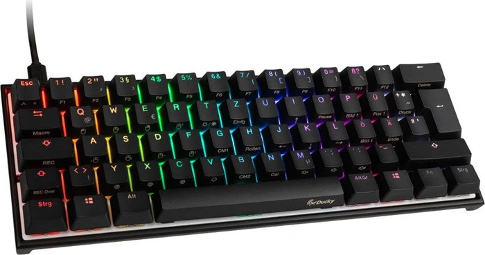 Ducky Mecha Mini PBT, schwarz, MX RGB BROWN, USB, DE