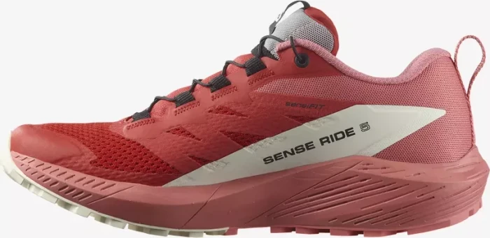 Salomon Sense Ride 5 tea rose/fiery red/vanilla ice (Damen)