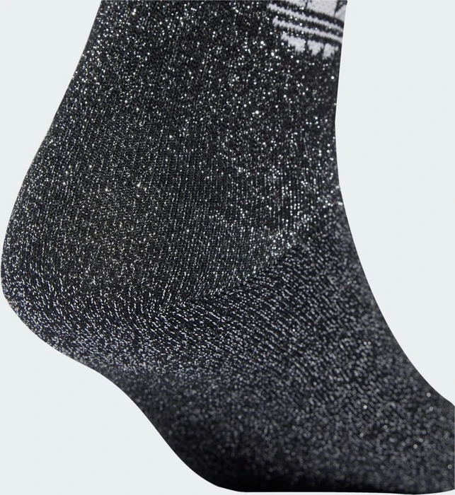 adidas 3-Stripes Glitter Crew Socken schwarz/weiß, 2 Paare (Damen)