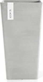 Ecopots Kunststoff-Topf Rotterdam Mid High 31x31cm white grey
