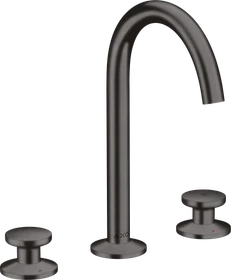 Hansgrohe Axor One 3-Loch Waschbeckenarmatur Select 170 Push-Open Ablaufgarnitur brushed black chrome