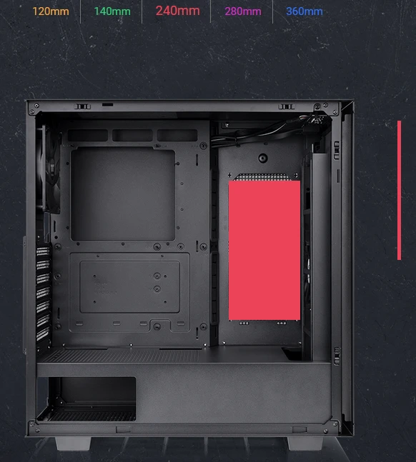 Thermaltake Divider 300 TG Air, schwarz, Glasfenster