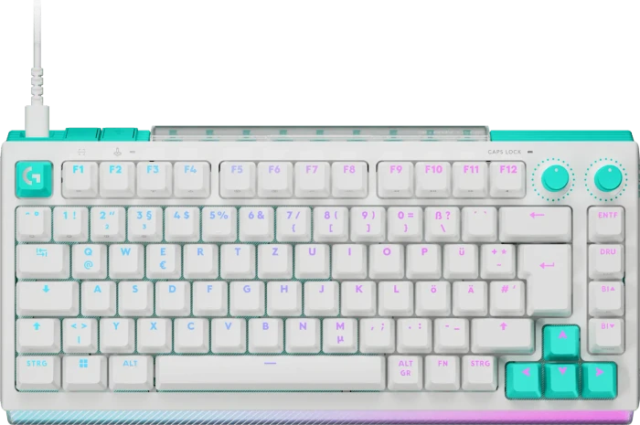 Logitech G512 X 75 TMR, weiß, Dual-Swap analog/mechanisch, taktil, USB, FR