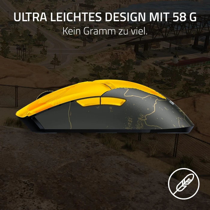 Razer Viper V2 Pro schwarz/gelb, PUBG: BATTLEGROUNDS Edition, USB