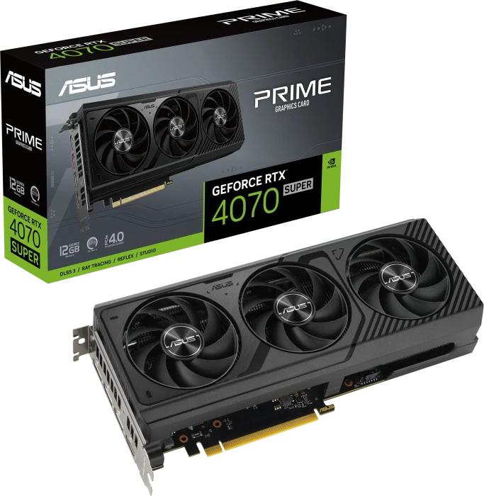 ASUS Prime GeForce RTX 4070 SUPER, PRIME-RTX4070S-12G, 12GB GDDR6X, HDMI, 3x DP