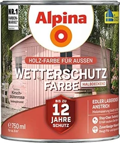 Alpina Farben Wetterschutzfarbe deckend außen kirschblütenrosa, 2.5l