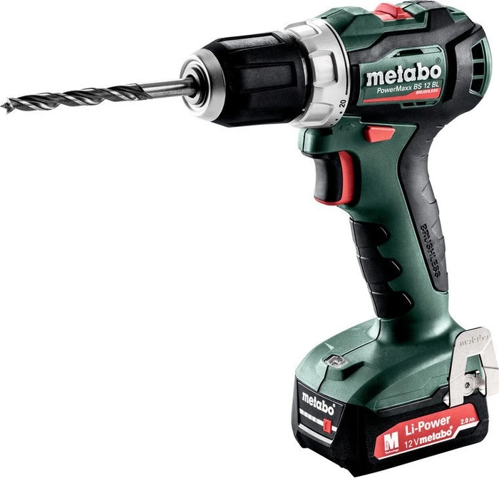 Metabo PowerMaxx BS 12 BL Akku-Bohrschrauber inkl. Koffer + 2 Akkus 2.0Ah