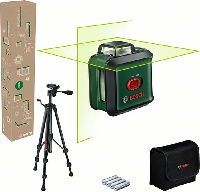 Bosch DIY UniversalLevel 360 Batterie-Kreuzlaser inkl. Tasche + Zubehör