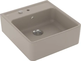 Villeroy & Boch Spülstein Becken mittig mit Ablauffernbedienung almond