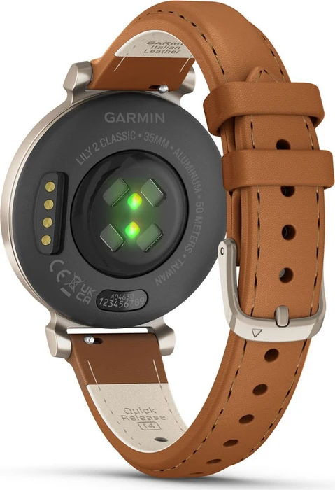 Garmin Lily 2 Classic cream gold/tan leather