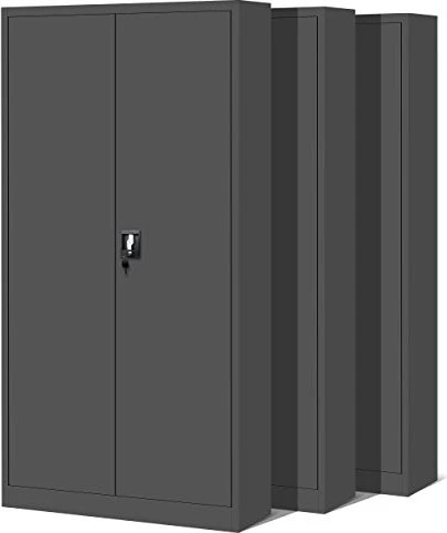 Jan Nowak C001H Flügeltürenschrank, schwarz/schwarz, Aktenschrank