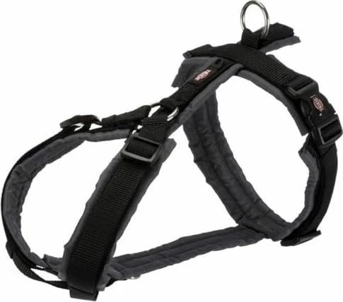 Trixie Premium Trekking Geschirr, S-M, Schwarz/Grafit