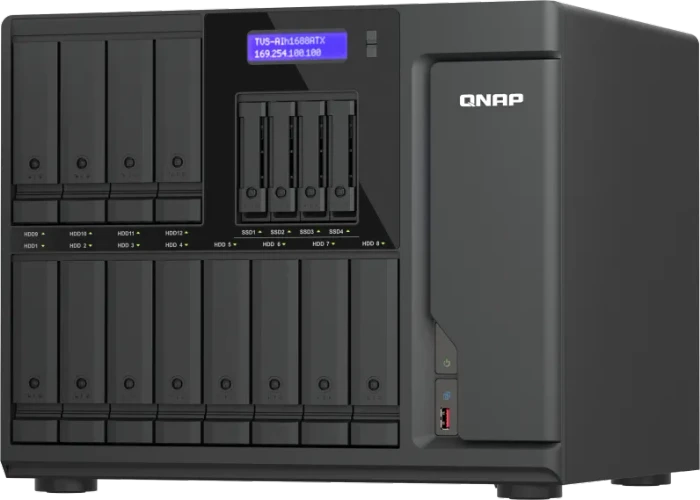 QNAP QuTS hero TVS-AIh1688ATX-U9-48G, 48GB RAM ECC, 2x RJ-45 10GBase-T, 2x RJ-45 2.5GBase-T