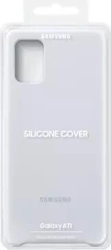 Samsung Silicone Cover für Galaxy A71 silber
