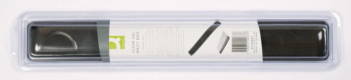 Q-Connect Clear Gel Wrist Rest Smoked Grey, grau/transparent