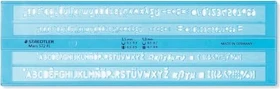 Staedtler Mars 572 FL Schriftschablone Duo 3.5mm/5mm, transparent/blau